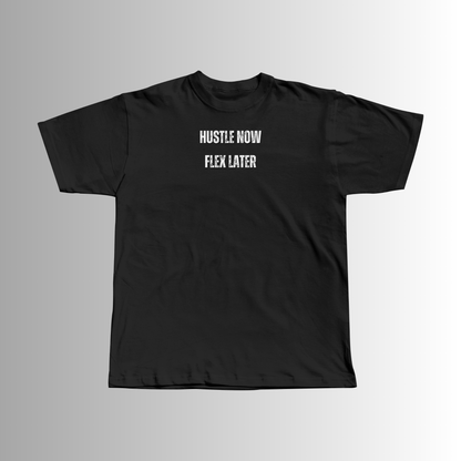 HUSTLE OVERSIZED BLACK T-SHIRT